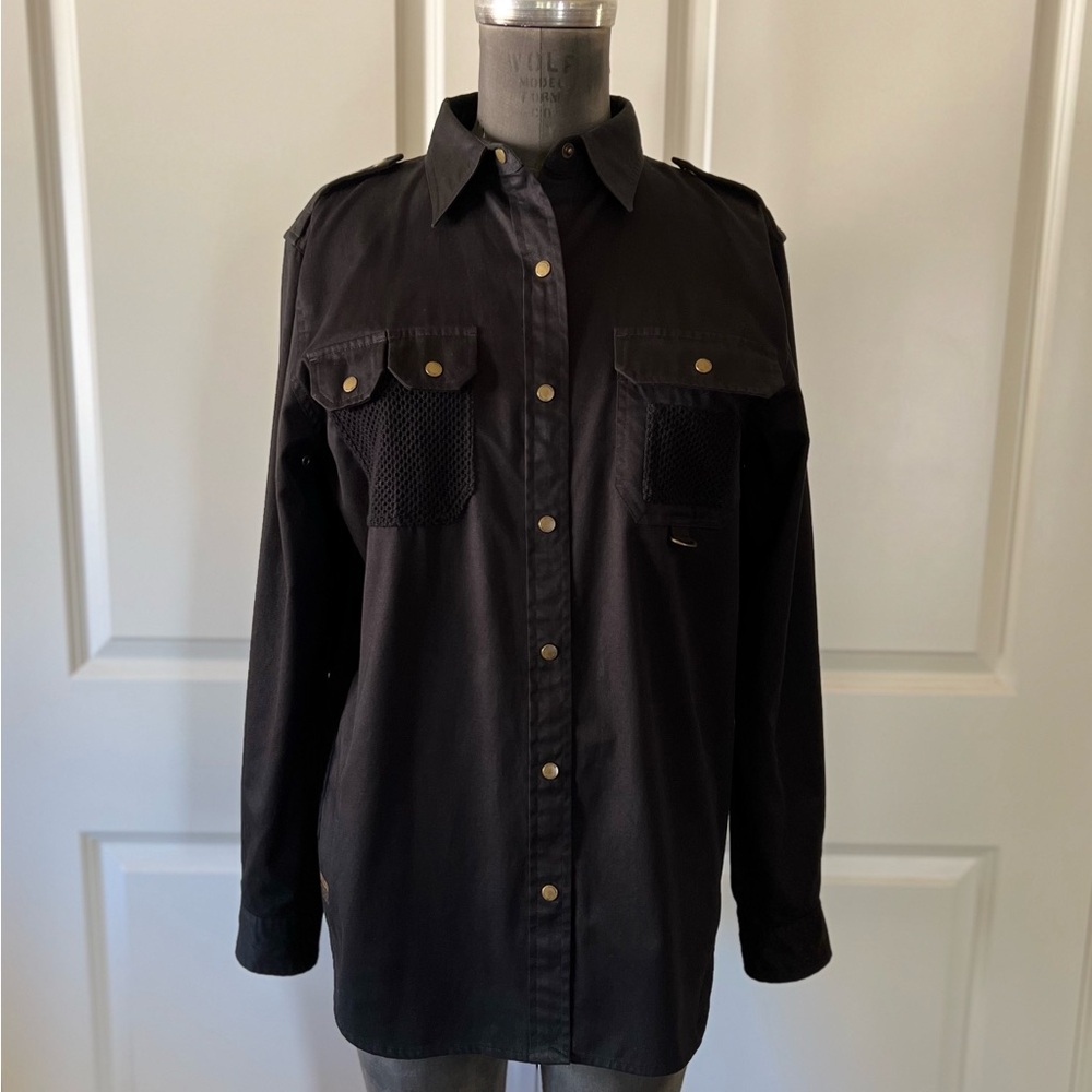 Lauren Ralph Lauren Vintage Safari Utility Shirt Jacket Cotton M